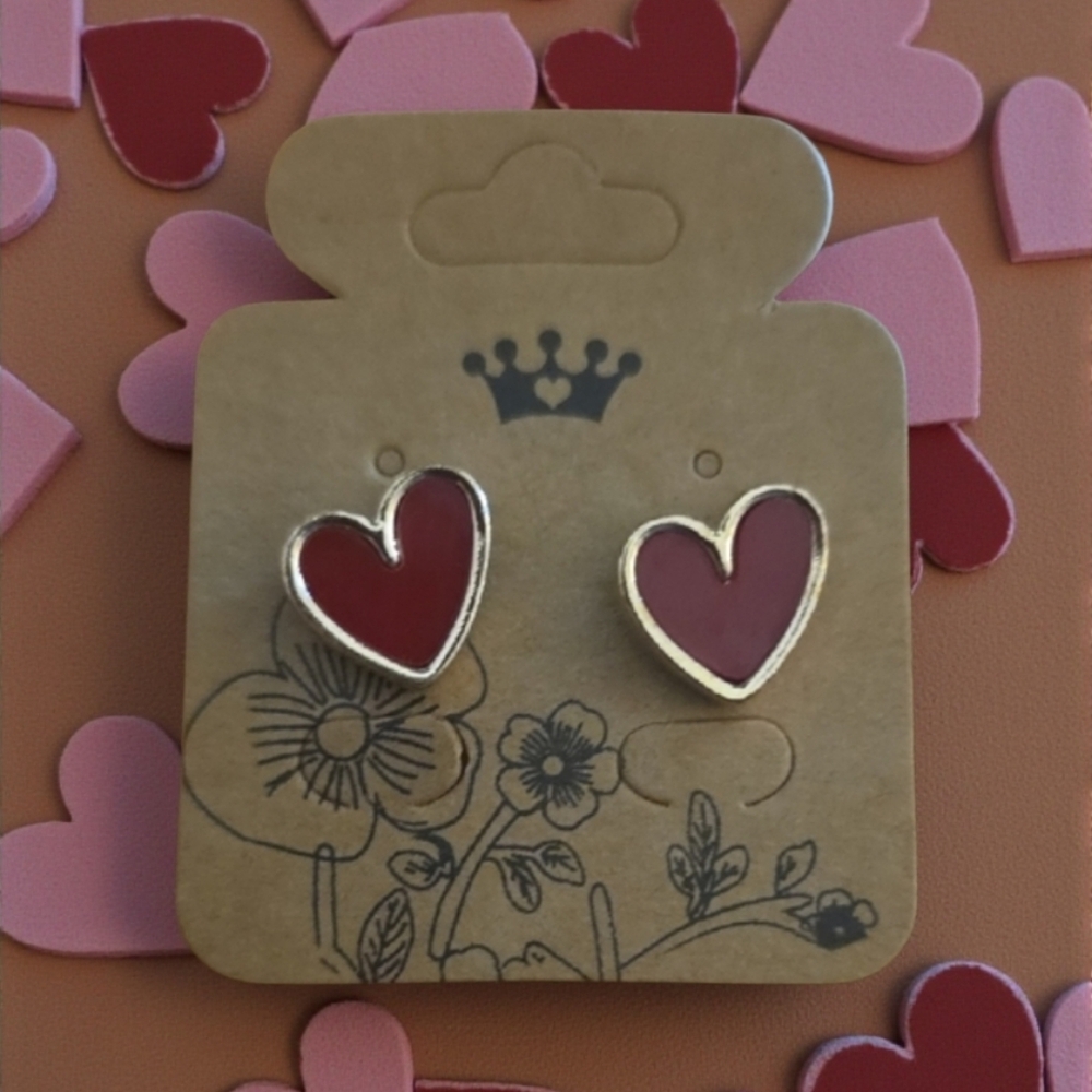 Fashion Jewelry Red Heart Earrings